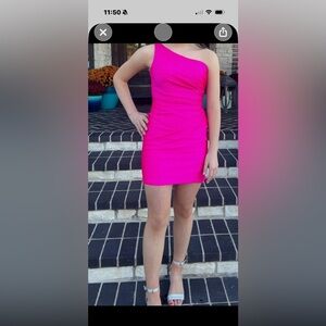 Sherri Hill Hot Pink Mini Dress